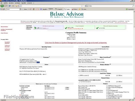 Belarc Advisor 12.1.0 Download